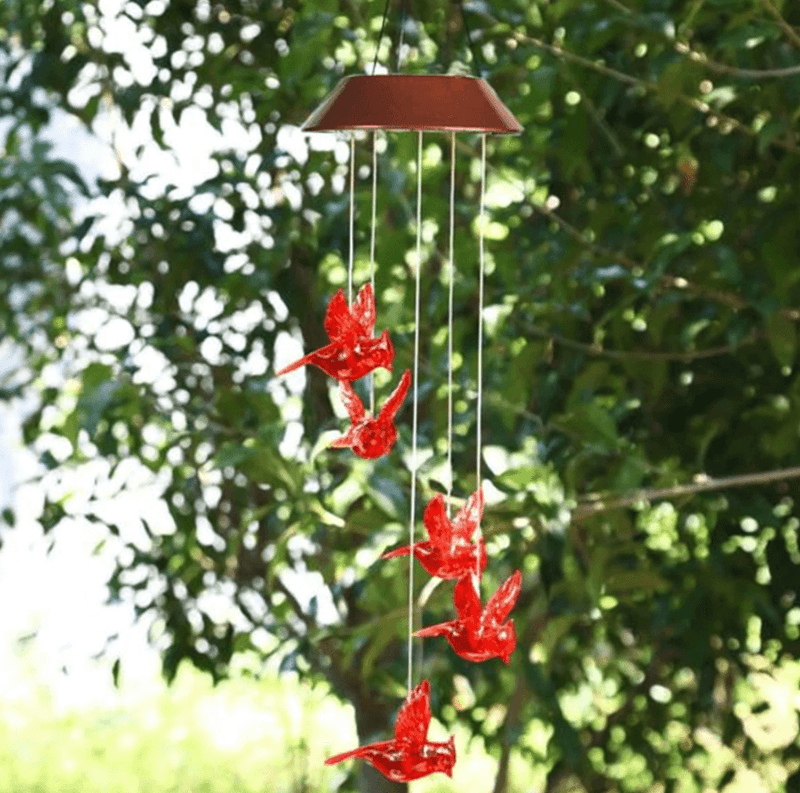 Cardinal Wind Chime Lights